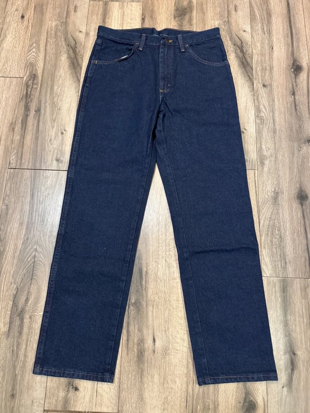 Rustler Mens Regular Fit Straight Leg Jeans 33x32 Heavyweight Denim Blue (#4)